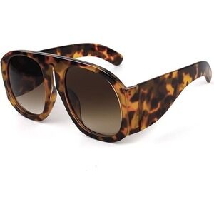 Tortoise Sunglasses Women UV400 Protection Comfortable Big XXL Tortoise Frame‎